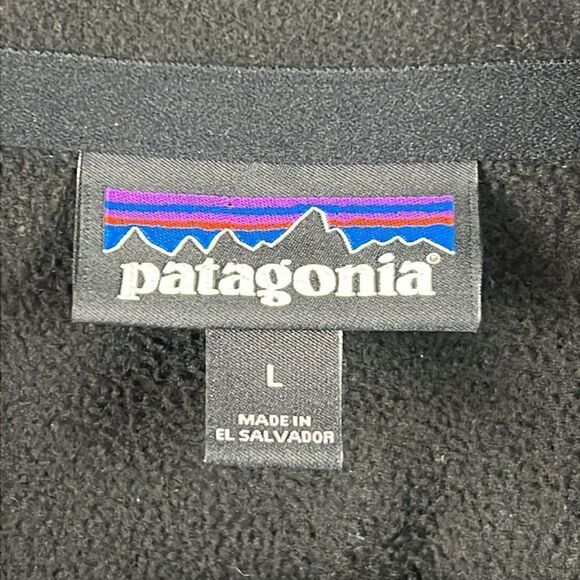 Patagonia Black Quarter-Zip 1/4 Zip Fleece Pullover Large - Picture 3 of 7